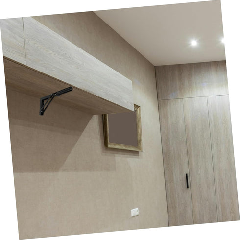 2pcs ULTECHNOVO Stainless Steel Folding Shelf Bracket Wall-Mounted Triangle Hinge for Table Bench Storage Rack