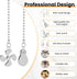 Ceiling Fan Pull Chain Extender, 2 Pcs 12 Inches Long Extension Pendant Ornament Set for Ceiling Fan & Light Lamp