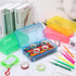 Fainne 12 Pcs Large Capacity Plastic Pencil Box with Snap Closure Lids, Multi Purpose Storage Organizer