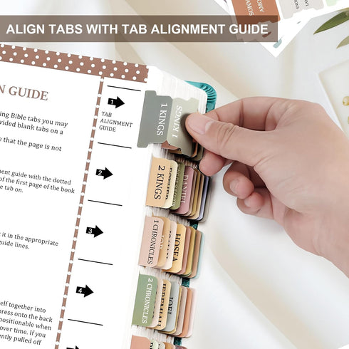 CICPAP Bible Tabs for Women & Men, Laminated Bible Tabs for Study Bible, Boho Theme Bible Tabs for Easy Navigation