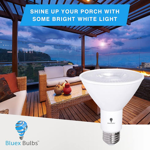 2 Pack PAR30 Bulbs 12W 100 1200 E26 5000K LED Flood Dusk to Dawn Light Outdoor Photocell Sensor Watt Equivalent Lumens