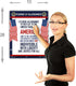 Pledge of Allegiance Poster LAMINATED American Flag Print for Classroom Décor, 15x20