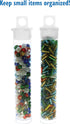 The Beadsmith Clear Plastic Tubes, 3-Inch Round with Hanging Caps, Bag of 100 for Beads & Storage