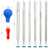6 Pieces Glass Pipettes, 10ml 5ml 3ml 2ml 1ml 0.5ml Graduated Dropper for Liquid Transfer and Essential Oils