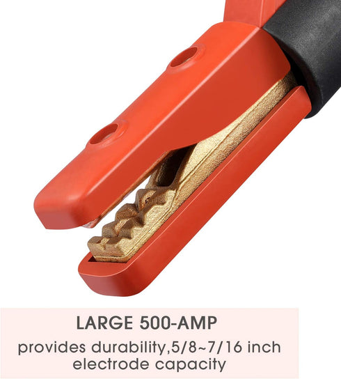 Reboot Welding Electrode Holder, 500AMP Heavy Duty Jaw Holding Plier Electrode Clamp for ARC Welder