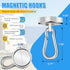 70Lbs Heavy Duty Magnetic Hooks with Swivel Carabiner, 6 Pack Extral Strong Neodymium Magnet Hooks for Hanging