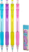 Enday Mechanical Pencils 0.7 mm #2 HB Lead Pencil with Dark Lead, Durable Eraser Refills, 4 Pencils for School, Home,
