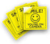 Smile You're on Camera Sticker, 6x6 Inch, 4 Pack, Durable Black and Yellow, Self-Adhesive