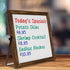 Excello Global Products Rustic Double Sided Whiteboard, 11" x 11", Reversible, Magnetic, Portable Easel Board