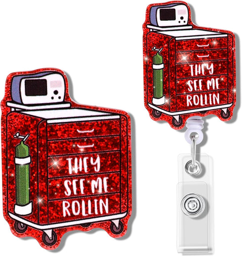 Namifin Retractable Badge Holder - Lightweight Badge Reel with ID Clip for Nurses and Office Workers