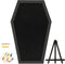 Coffin Pin Display Board, Wooden Felt Bulletin Board for Table Top or Wall, Gothic Decor 17 x 11 Inches