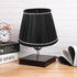 Cozy Pleated Table Lamp Shade Black Fabric with Rhinestones Soft Light Cover for Bedroom Living Desk and Floor Lamps