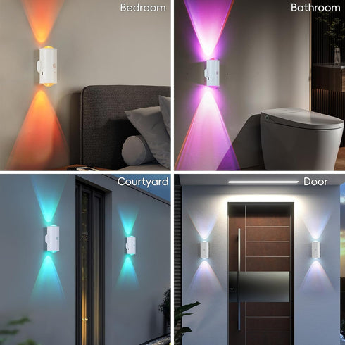 Hirzsjoy 16 Dimmable, 1500mAh LED Wireless Wall Sconce with Remote, Colors Changing, Motion Sensor Light Indoor