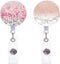 Badge Reel, Nurse Retractable Reel Holder with Alligator Clip, Pretty Pink