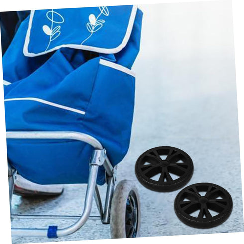 2Pcs Heavy Duty Shopping Cart Wheels Replacement Kit Roller Wheels for Grocery Carts High Load Capacity Easy to Install