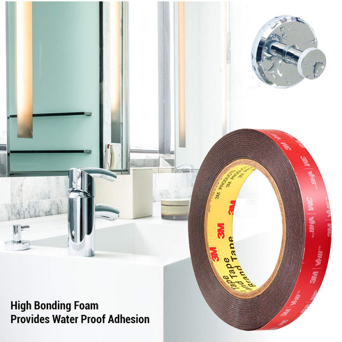 CANOPUS Double Sided Tape - Heavy Duty Adhesive, Waterproof Foam Tape, 1in x 9ft, Suitable for LED Strip Lights