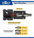 LABEAR Impact Wrench Adapter, 3/8" Drive Female to 1/4" Hex Converter, Quick Release Chuck for Impact Drill