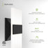 8 Inch 10W 2700K-5000K Dimmable ASD Indoor LED Wall Sconce - Black Wall Sconce Lights for Living Room, Bedroom