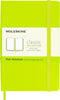 Moleskine Classic Notebook, Hard Cover, Pocket (3.5" x 5.5"), Plain/Blank, Lemon Green, 192 Pages
