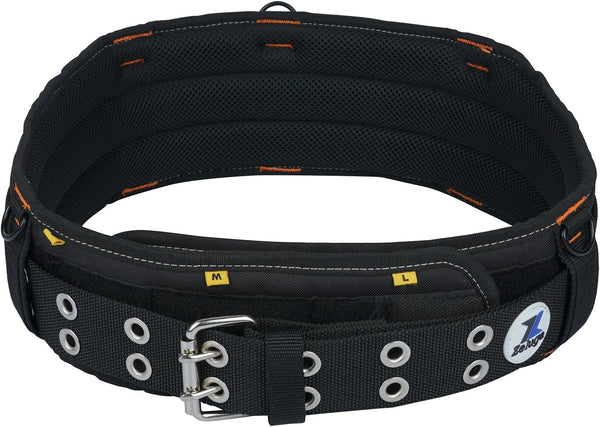 20-222 Heavy Duty Polyester Tool Rig Padded Belt, Black for Construction and Heavy-Duty Use