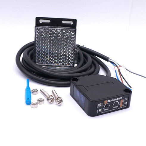12-240VDC 24-240VAC 5M BEN5M Taiss/Indoor Wall Mounted Photoelectric Beam Sensor Retroreflective photoelectric Sensor