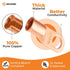SELTERM 25pcs 2/0 AWG 1/2" Stud Battery Lugs, Heavy Duty Copper Wire Lugs for Electrical Battery Cables