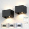JKHTBDM 2 Pack Motion Sensor Wall Light with Remote Control 3 Colors Wireless