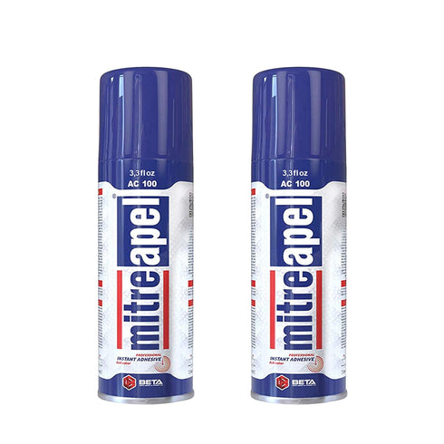 MITREAPEL Activator Spray (2 x 3.3 fl oz) - Accelerator for CA Super Glues (2 Pack)
