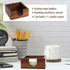MultiBey Sticky Notes Memo Pad Holder Dispenser, Walnut Desk Supplies Organizer for Office, Home, Schools