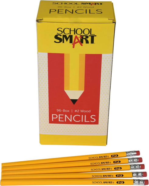 School Smart Hexagonal Pencil, No. 2, Pack of 96 - 083275