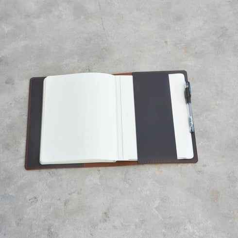 Leather Cover for Moleskine Classic XL, 7.5" x 9.75", Distressed Leather Travel Journal Cover
