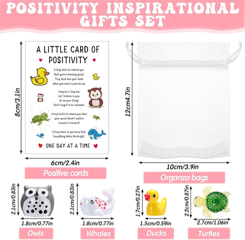50 Set Lincia Mother Day Teacher Nurse Week Gifts Bulk Emotional Positivity Support Inspirational Card Pocket Resin