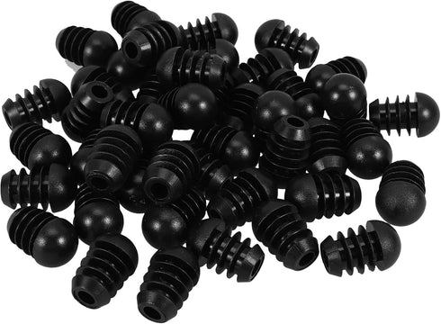 RUNROTOO 50pcs Round Tube Plugs Furniture Leg Hardwood Floor Friendly Plastic Inserts for