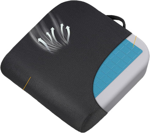 Gel Seat Cushion - Memory Foam Cushion for Office Chair, Car Seat,