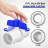 2PCS 2" PVC Ball Valve, SCH40 Slip PVC Water Pipe Valve with Easy Turn Blue T-Handle