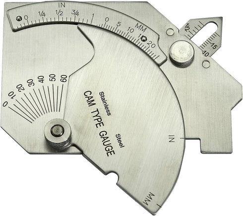 RIVERWELD Bridge Cam Gage Test Ulnar Welding Inspection Gauge, Checks Depth of Undercut and Pitting