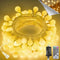 LORRYTE Connectable 43FT 100LED Globe String Lights | 8 Modes Warm White