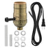 4-Stage Lamp Holder Replacement Kit, E26 Threaded Base, Turn Knob for Strong/Medium/Weak/Off