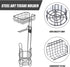 WOONEKY Multipurpose Toilet Paper Holder Stand with Metal Roll Paper Rack and Storage Shelf, Black Iron Vertical Tissue
