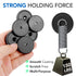 150LB 6 Pack MIKEDE Heavy Duty Magnets with Hole, Strong Magnets, Black Pot Magnet with Screw for Wall Mounting, Rare