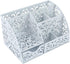 EasyPAG Desk Organizer Caddy with 6 Compartments and 1 Sliding Drawer Desktop Accessories Office Supplies Pencil Holder for Home School Classroom,White by EasyPAG