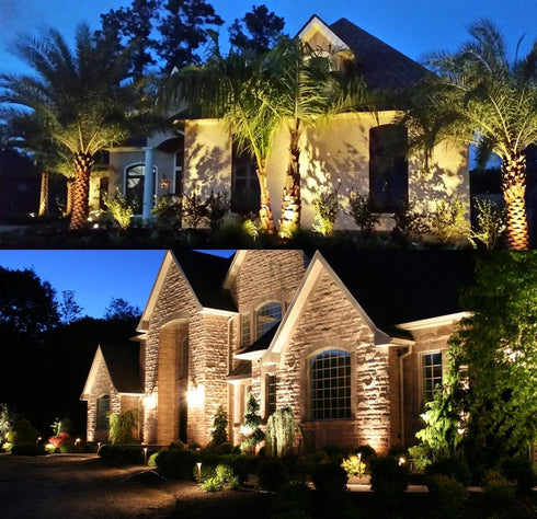 120V 12W 3000K 2 Pack TOVEENEN LED Outdoor Landscape Spotlight Waterproof Spot Lights for Yard House Garden Christmas