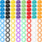 Vibit 80 Pack Key Caps Covers - 1 Inch Standard & 0.95 Inch Round Key Caps Set, 8 Colors, Key Head Protectors for