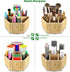 Bamboo Art Supply Organizer, Rotating Holder for 350+ Pencils, Desktop Storage Caddy for Classroom