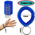 Pack of 60 Colorful Wrist Coil Keychain Wristband, Spiral Key Ring Bracelet Key Holder for Pool Gym ID Badge
