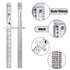 TOODOO 6 Inch and 12 Inch Metal Rulers, 4 Pcs Pocket Ruler, Stainless Steel Precision Measuring Tool for School,