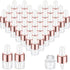 100 Pcs Mini Glass Dropper Bottles, Clear Essential Oil Sample Containers, 1 ml with Cap for Traveling (Rose Gold)