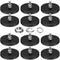 DIYMAG 12Pcs Rubber Coated Magnets, Adhesive Power 30LBS Anti-Scratch Neodymium Large Magnet