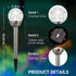 3 Pack 2 SOLPEX Solar Garden Lights Outdoor, Multi-Color Changing&White Modes Solar Powered Glass Ball Garden Lights