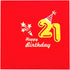 iGifts And Cards Happy 21st Red Birthday Party Box - 3D Pop Up Greeting Card for Unique Celebration, Balloons, Gifts